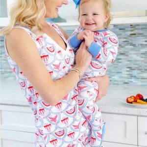 The Beaufort Bonnet Company Red and Blue Pajama Set